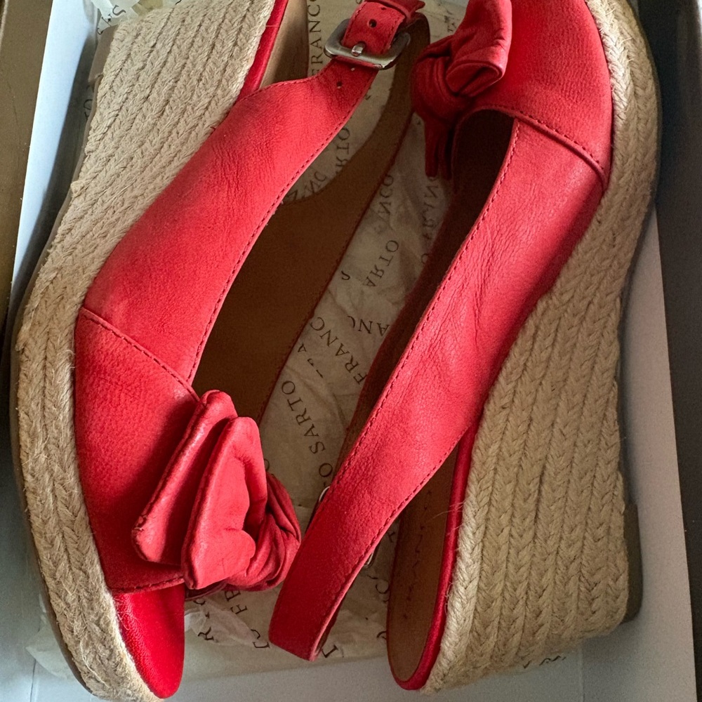 Franco Sarto Red Wedge Espadrilles